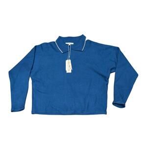 NWT Polo Sweater Collared Womens Small Blue Workshop Republic Clothing
